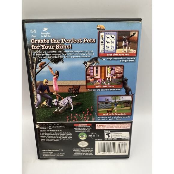 Sims 2: Pets (Nintendo GameCube, 2006) Complete In Box Tested - Picture 4 of 8
